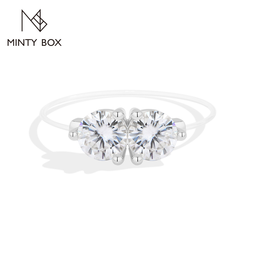 Fishing Line Box - MINTYBOX – deux bagues en moissanite