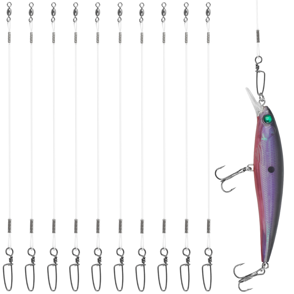 Fluorocarbon Line - 10 pièces plombs de pêche en
