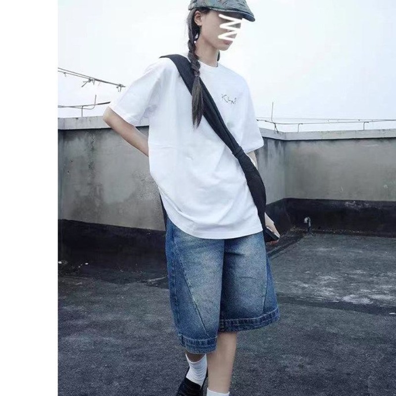 Fly Line - Shorts en jean taille haute pour