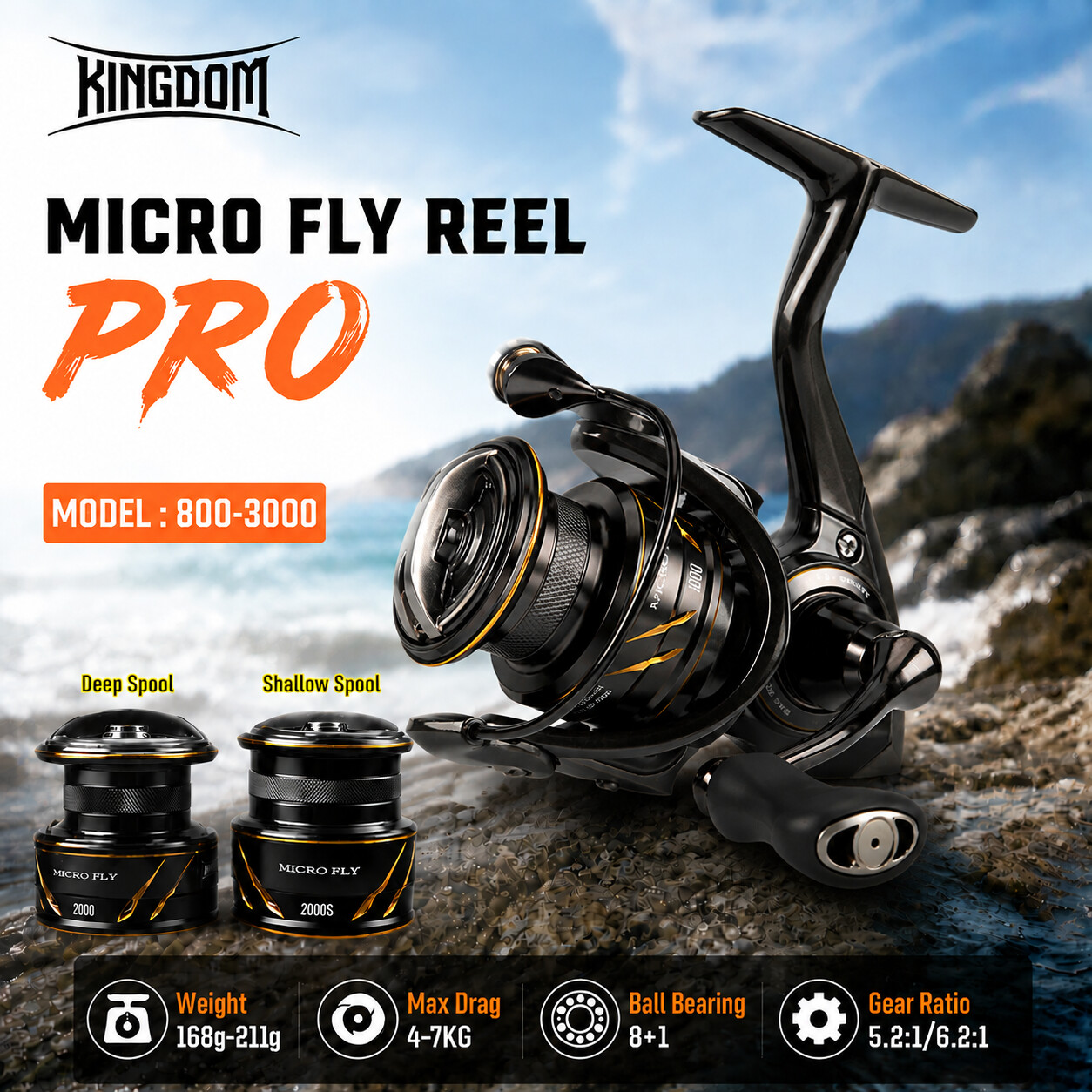 Moulinet de pêche spinning Kin - Kastking Reel Zephyr avis et prix